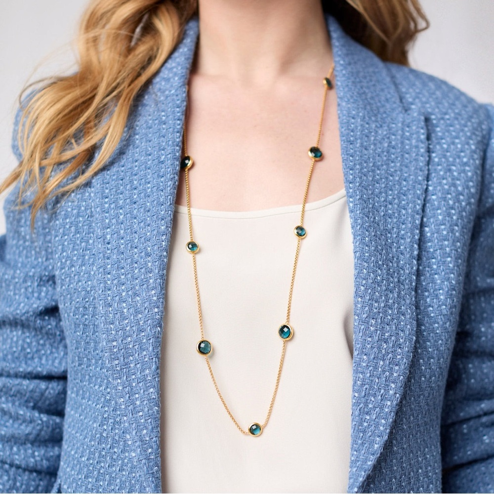 NWOT Julie Vos Rainbow Station Necklace